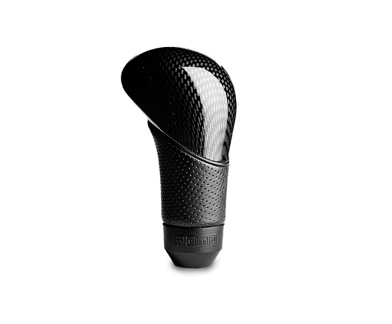 Momo for Shadow Shift Knob - Black Airleather, Carbon Effect Insert
