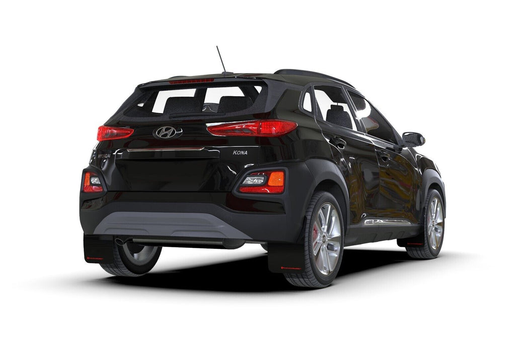 Rally Armor Black UR Mud Flap White Logo for 2018-21 Hyundai Kona