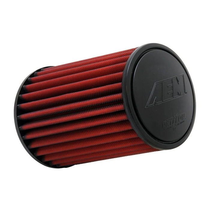 AEM 21-2038DK Dryflow Red Synthetic Cone Air Filter w/ 3" Flange Inlet Diameter