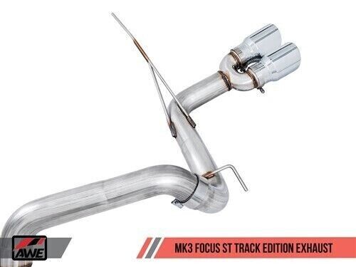AWE 3020-32034 Tuning for Ford Focus ST Track Edition C/B Exhaust-Silver Tips