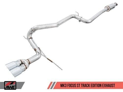 AWE 3020-32034 Tuning for Ford Focus ST Track Edition C/B Exhaust-Silver Tips