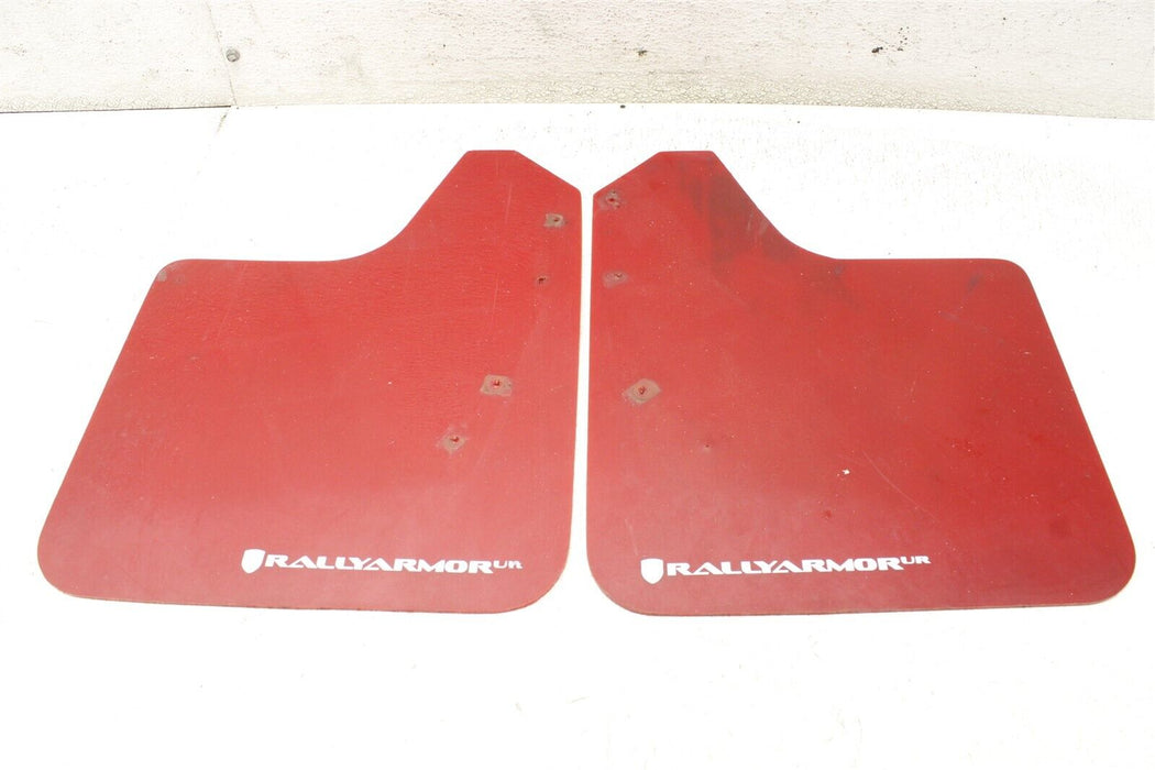 RallyArmor Rally Armor Universal fitment UR Red Mud Flap W/ White Logos Pair