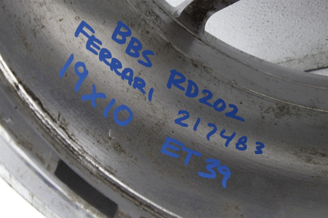 2002 Ferrari 360 Wheel Rim BBS RD202 PN#217483 19x10 Chrome Style Wheel #1