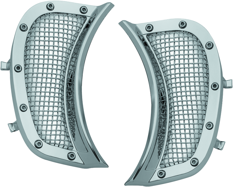 Kuryakyn Mesh Headlight Vent Accents Chrome