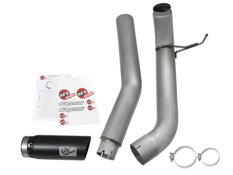 aFe LARGE BORE Fits HD 5in DPF-Back SS Exhaust W/ Black Tip 2016 Nissan Titan