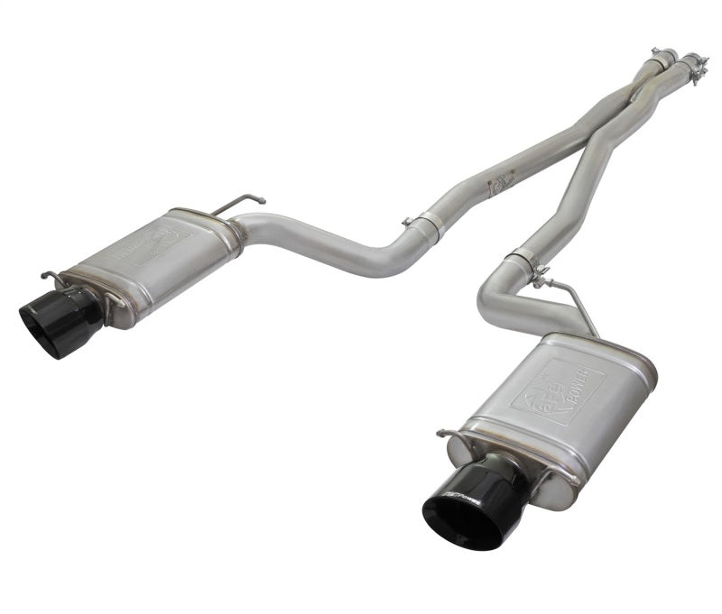 aFe Fits Mach Force-Xp 3in CB Stainless Steel Dual Exhaust System W/ Black Tips