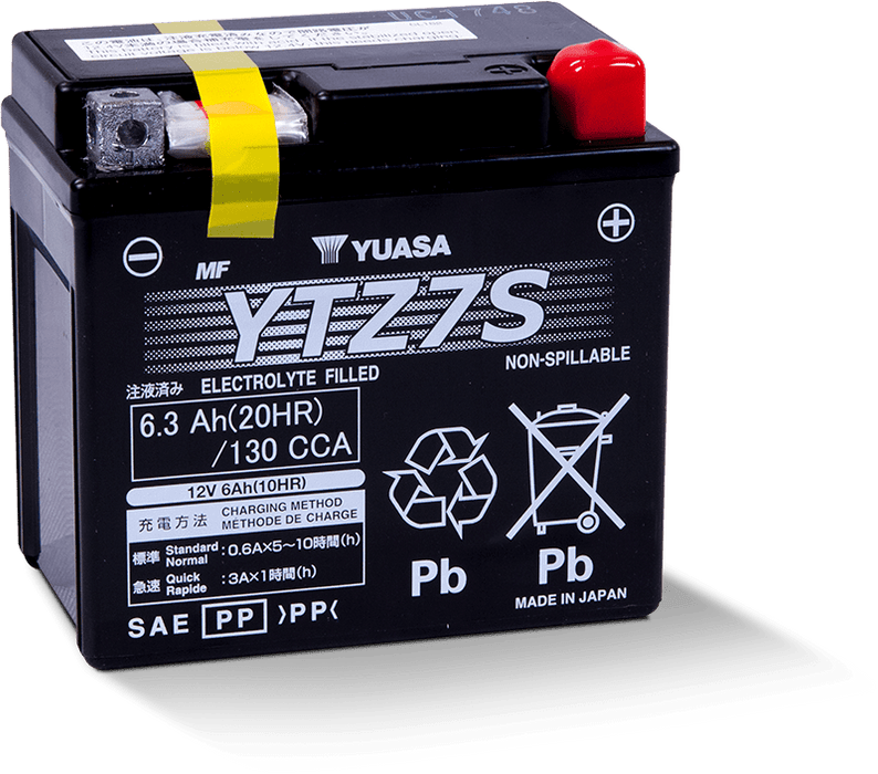 Yuasa YTZ7S Maintenance Free AGM Fits 12 Volt Battery