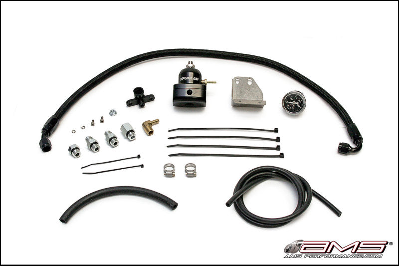 Ams Fits Performance 08-15 Mitsubishi EVO X Fuel Pressure Regulator Kit - Black