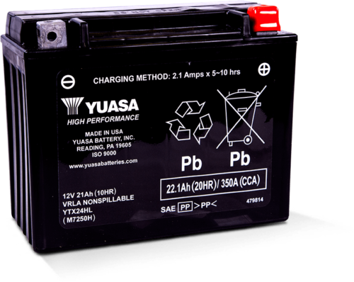 Yuasa High Performance Maintenance Free Battery YTX24HL YUAM7250H