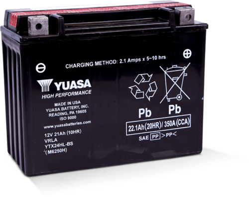 Yuasa High Performance Maintenance Free Battery YTX24HL-BS YUAM6250H (PLT-100)