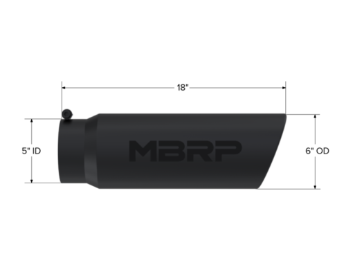MBRP Exhaust T5125BLK Black Series Exhaust Tip