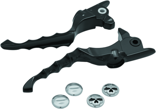 Kuryakyn 1983 Black Zombie Clutch & Brake Levers Set for 17-20 Harley Touring