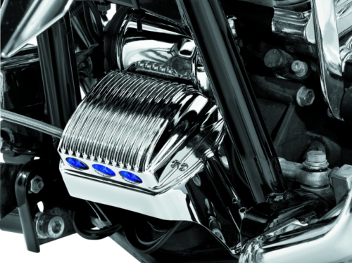 Kuryakyn 1547 Regulator Cover For 97-11 Touring Chrome