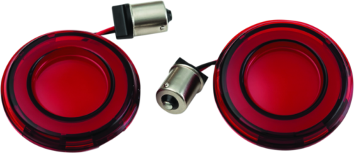 Kuryakyn Tracer LED Turn Signal Inserts 1156 Red LED, Red Lens Rear 2908