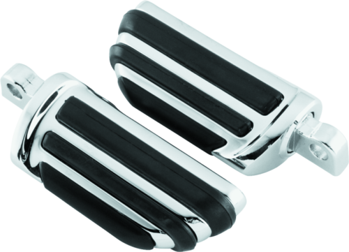 Kuryakyn 4425 Chrome Pilot Foot Pegs with Harley Male Mount Adapters