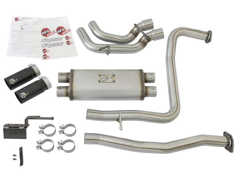 aFe POWER Fits Rebel Series 2-1/2in 409 SS Cat Back Exhaust W/ Black Tips 16-17