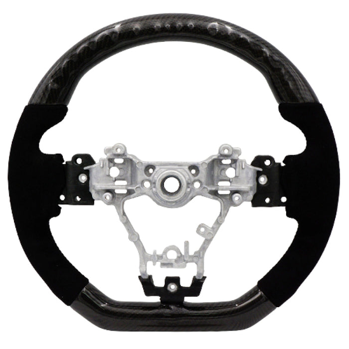 BLOX Racing Fits 15-21 Subaru Carbon/Alcantara Steering Wheel Black Stitching