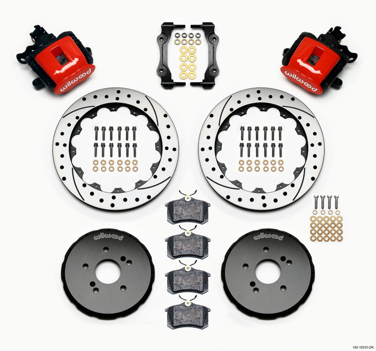 Wilwood Combination Parking Brake Rear Kit Fits 12.88in Drilled Red Honda S2000