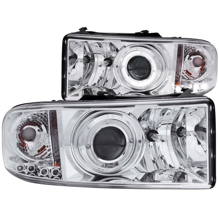 Anzo Fits 1994-2001 Dodge Ram Projector Headlights W/ Halo Chrome