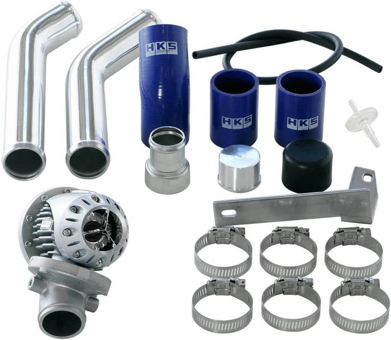 HKS 08+ Evo 10 SSQV4 BOV Kit Includes Fits 2 Polished Aluminum Pipes