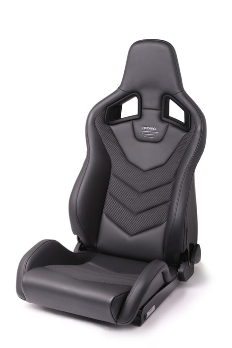 Recaro Fits Sportster GT Passenger Seat - Black Leather/Carbon Weave