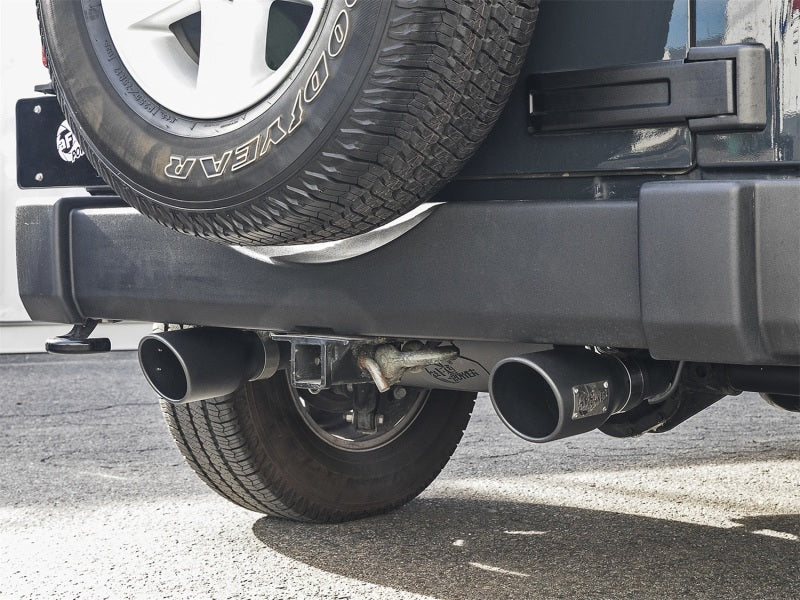 aFe Fits Rebel Series 2.5in 409 SS Axle-Back Exhaust W/ Black Tips 2007+ Jeep