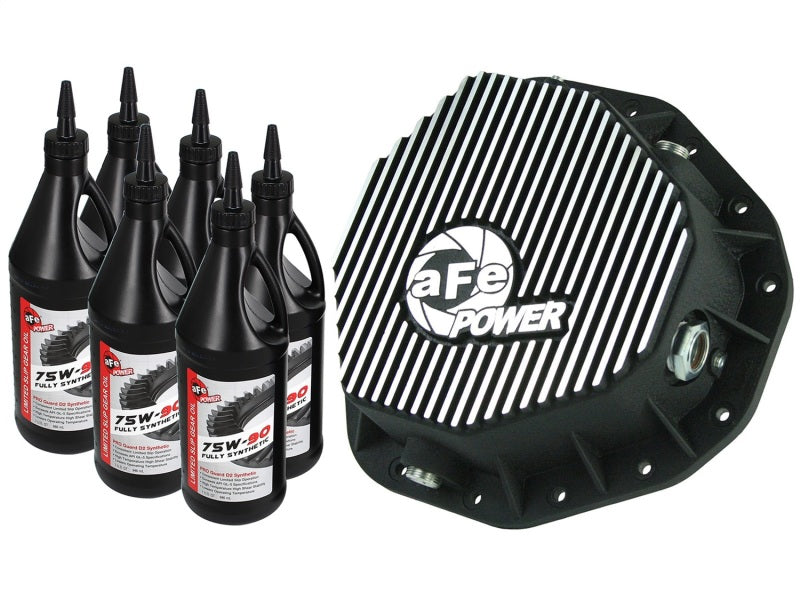 aFe Fits Power Cover Rear Differential W/ 75W-90 Gear Oil Dodge Diesel Trucks