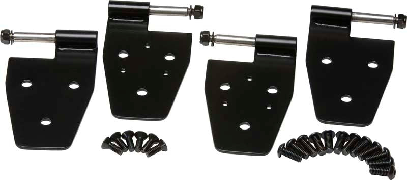 Kentrol Fits 97-06 Jeep Wrangler TJ Door Hinge Set 4 Pieces - Powdercoat Black