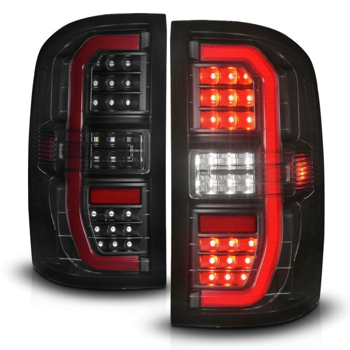 Anzo Fits 14-18 GMC Sierra 1500 Full LED Taillights Black Housing Smoke Lens