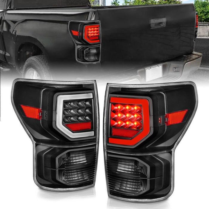 Anzo Fits 07-11 Toyota Tundra Full LED Tailights Black Housing Clear Lens G2