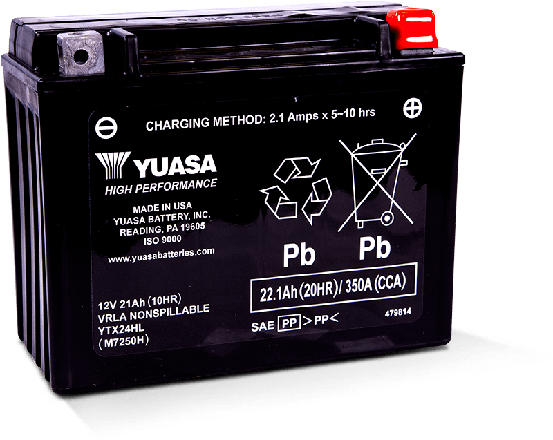 Yuasa YTX24HL Maintenance Free AGM Fits 12 Volt Battery