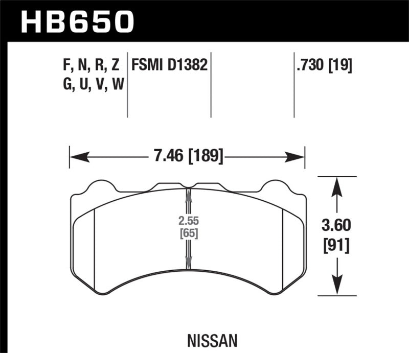 Fits Hawk 09-11 Nissan GT-R HP+ Street Front Brake Pads