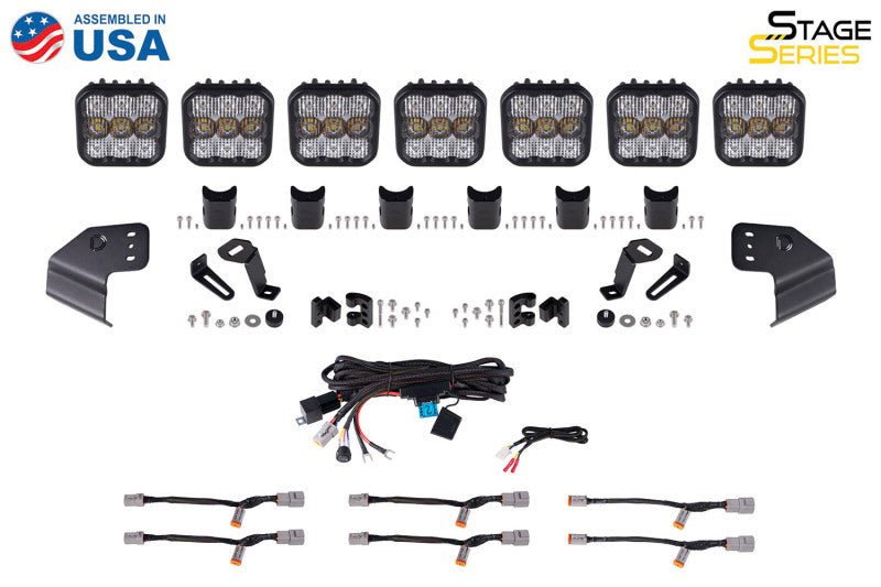 Diode Dynamics Fits Bronco SS5 Sport CrossLink Windshield - White Combo Lightbar