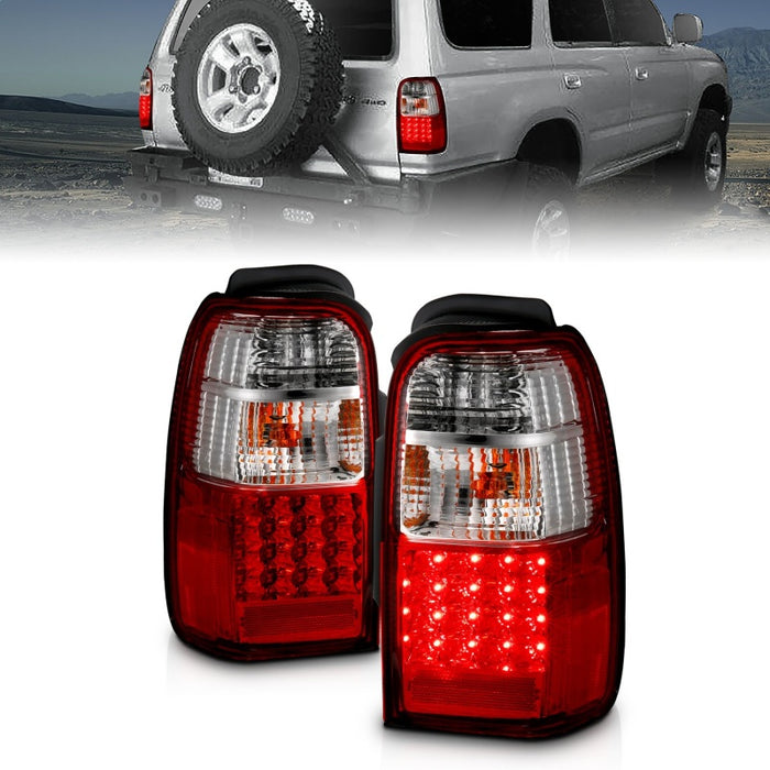 Anzo Fits 2001-2002 Toyota 4 Runner LED Taillights Red/Clear