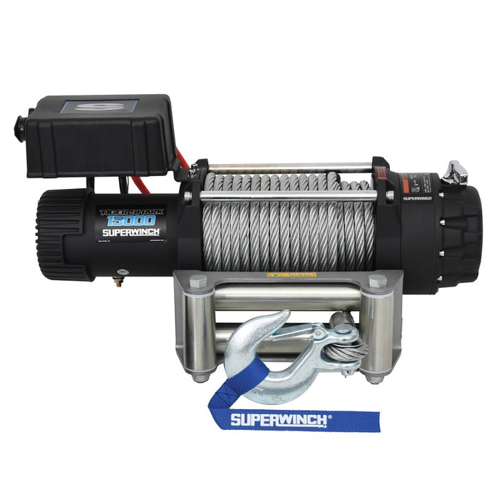 Superwinch 15000 LBS 12V DC Fits 7/16in x 82ft Wire Rope Tiger Shark 11500 Winch