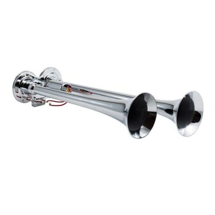 Kleinn Chrome Dual Horn/ Fits 15In/12.25In - Chrome-Plated Zinc Alloy