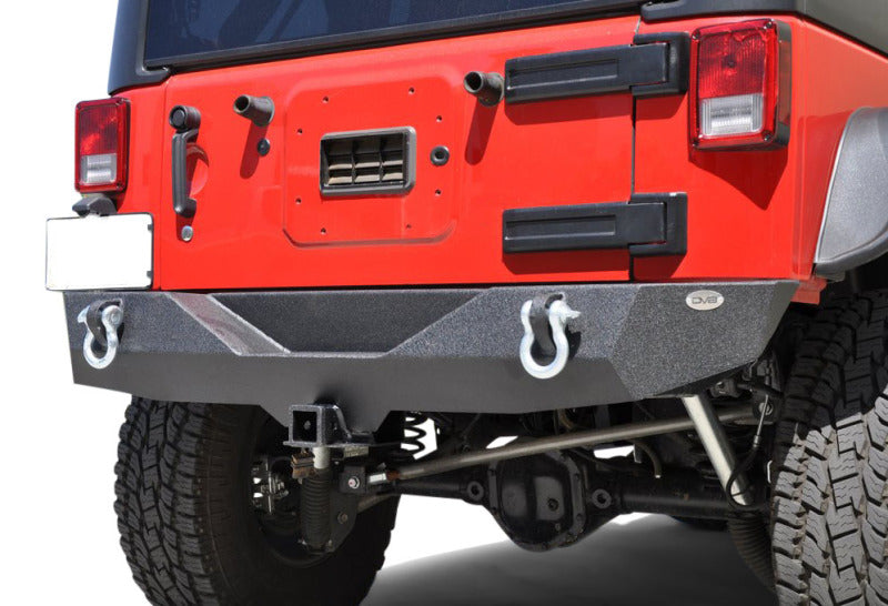 DV8 Offroad Fits 07-18 Jeep Wrangler JK Steel Mid Length Rear Bumper