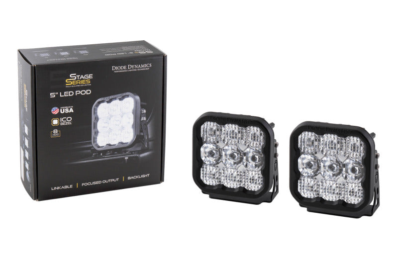 Diode Dynamics Fits SS5 LED Pod Sport - White Driving (Pair)