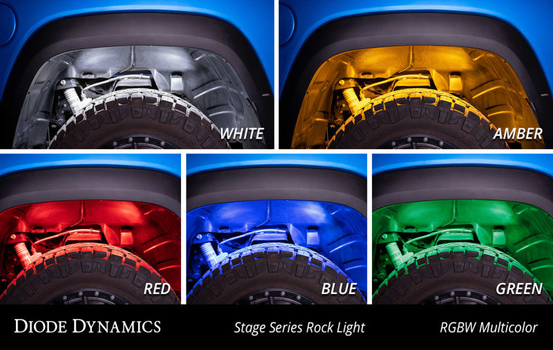 Diode Dynamics Stage Fits Series RGBW LED Rock Light (8-pack)