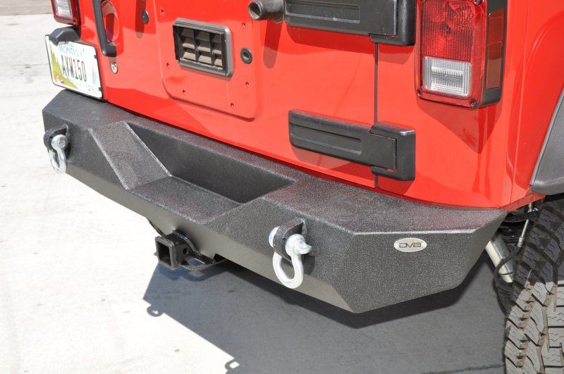 DV8 Offroad Fits 07-18 Jeep Wrangler JK Steel Mid Length Rear Bumper