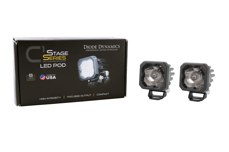 Diode Dynamics Stage Fits Series C1 LED Pod Pro - White Flood Standard RBL