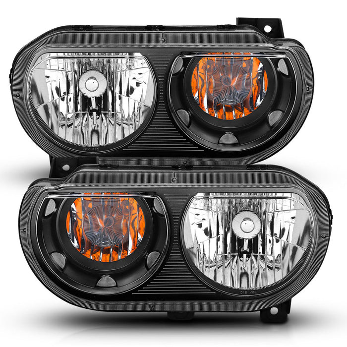 Anzo Fits 2008-2014 Dodge Challenger Crystal Headlights Black