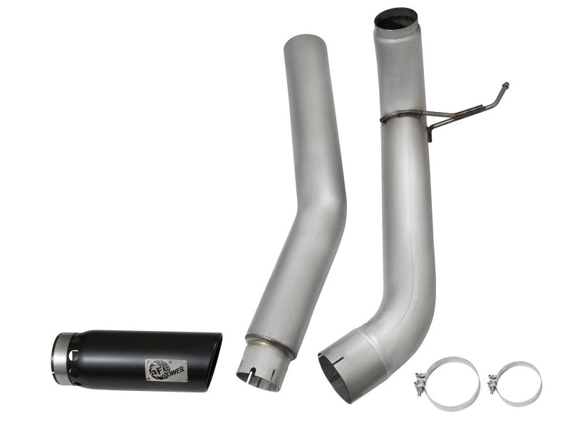 aFe LARGE BORE Fits HD 5in DPF-Back SS Exhaust W/ Black Tip 2016 Nissan Titan