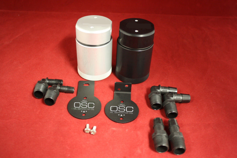 J&amp;L Oil Separator Fits 3.0 Base Kit - Black Anodized (Incl 2 Brackets &amp;