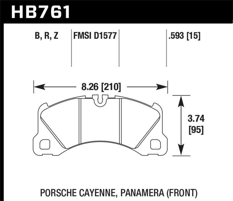 Fits Hawk 10-13 Porsche Panamera / 12-15 Cayenne Performance Ceramic Luxury