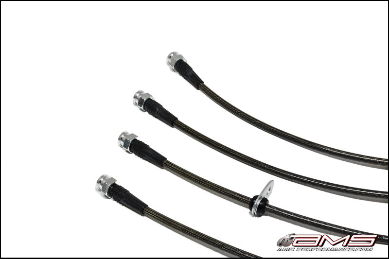 Ams Fits Performance 08-15 Mitsubishi EVO X Stainless Steel Brake Lines (4