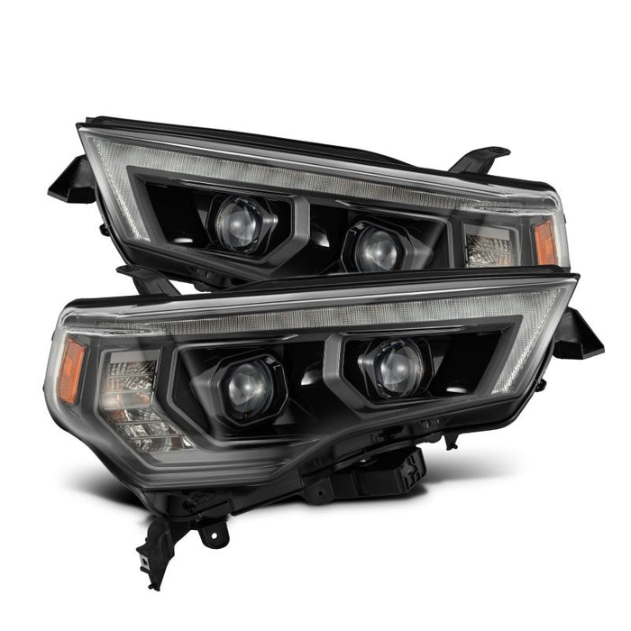 AlphaRex Fits 14-20 Toyota 4Runner LUXX LED Proj Headlights Black W/activ