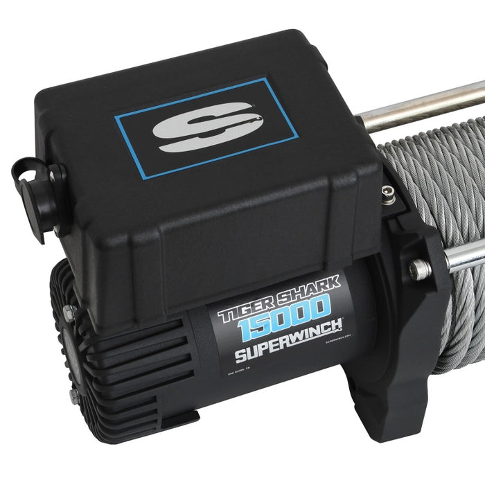 Superwinch 15000 LBS 12V DC Fits 7/16in x 82ft Wire Rope Tiger Shark 11500 Winch