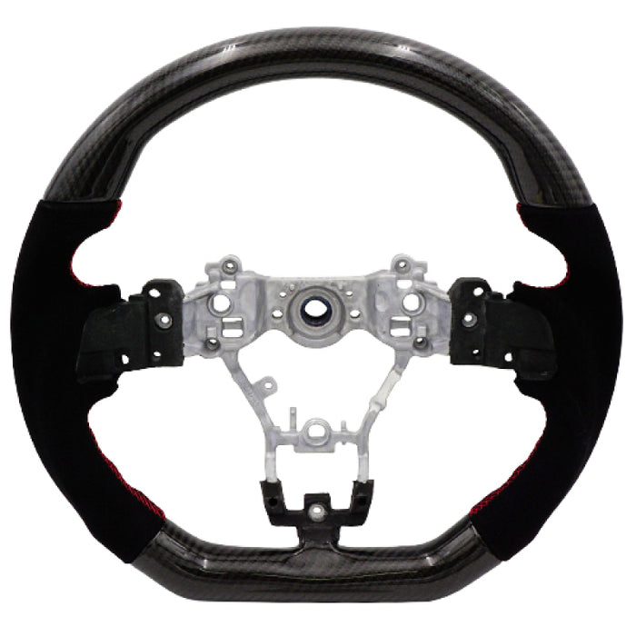 BLOX Racing Fits 15-21 Subaru Carbon/Alcantara Steering Wheel Red Stitching