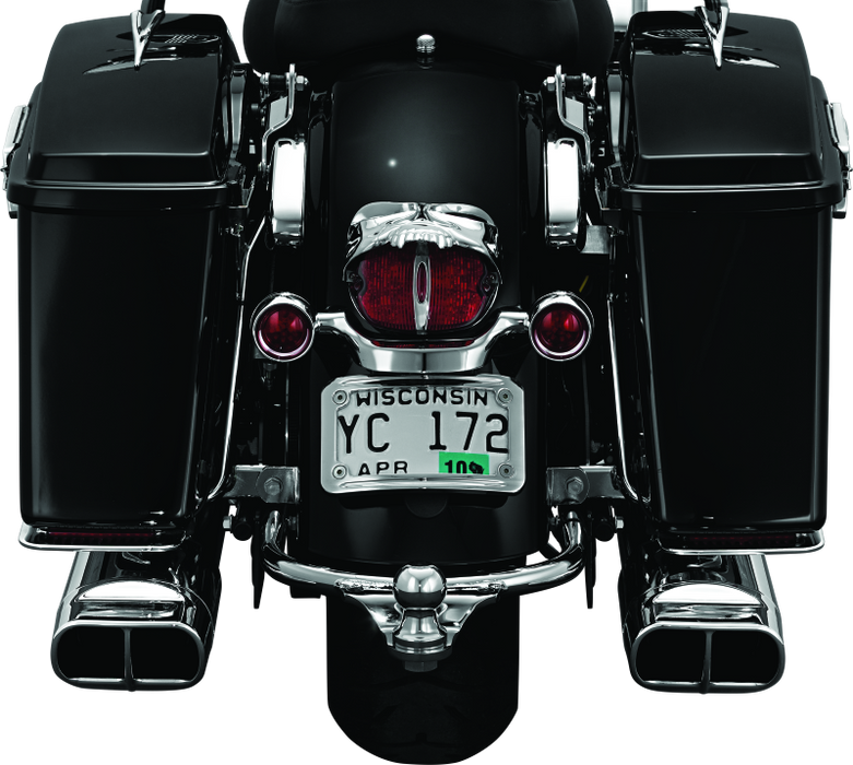 Kuryakyn Curved License Plate Mount Chrome